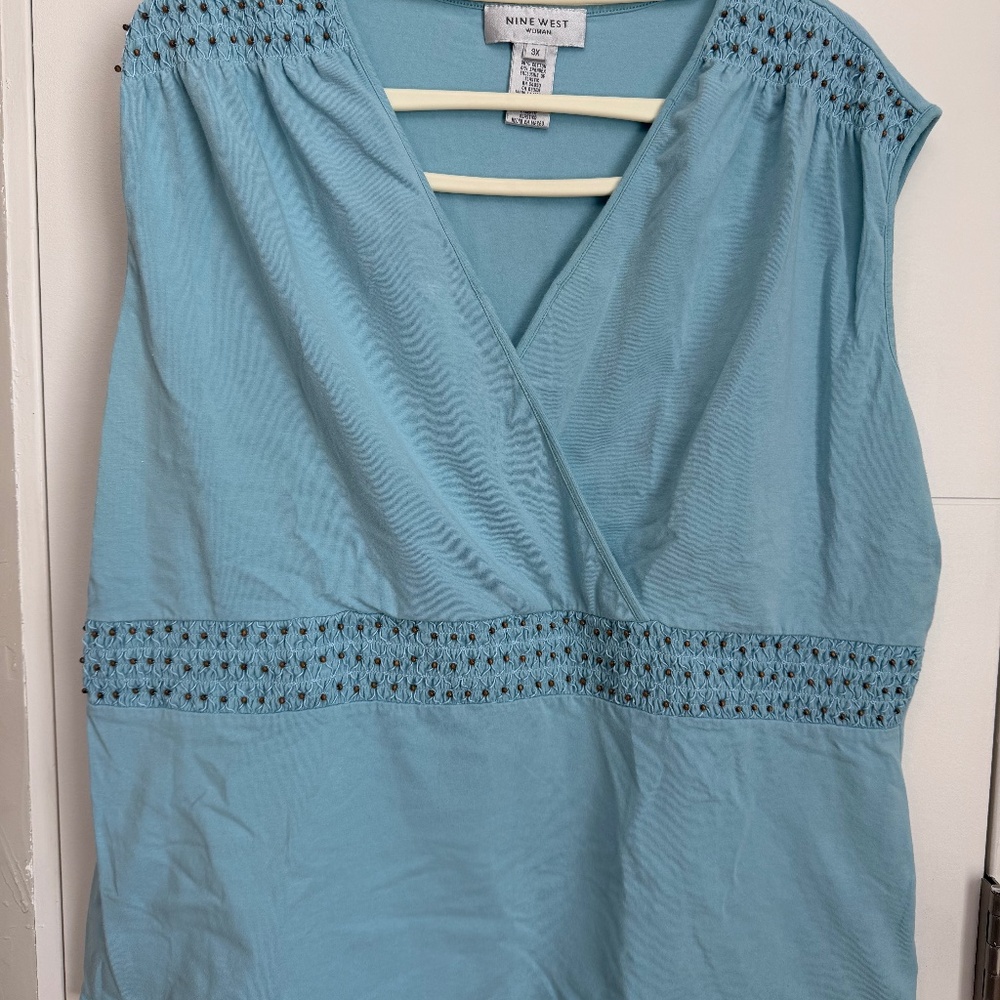 4-PACK BUNDLE!  PLUS SIZE (3X)_Nine West Tank Tops (blue, black, beige, & white)